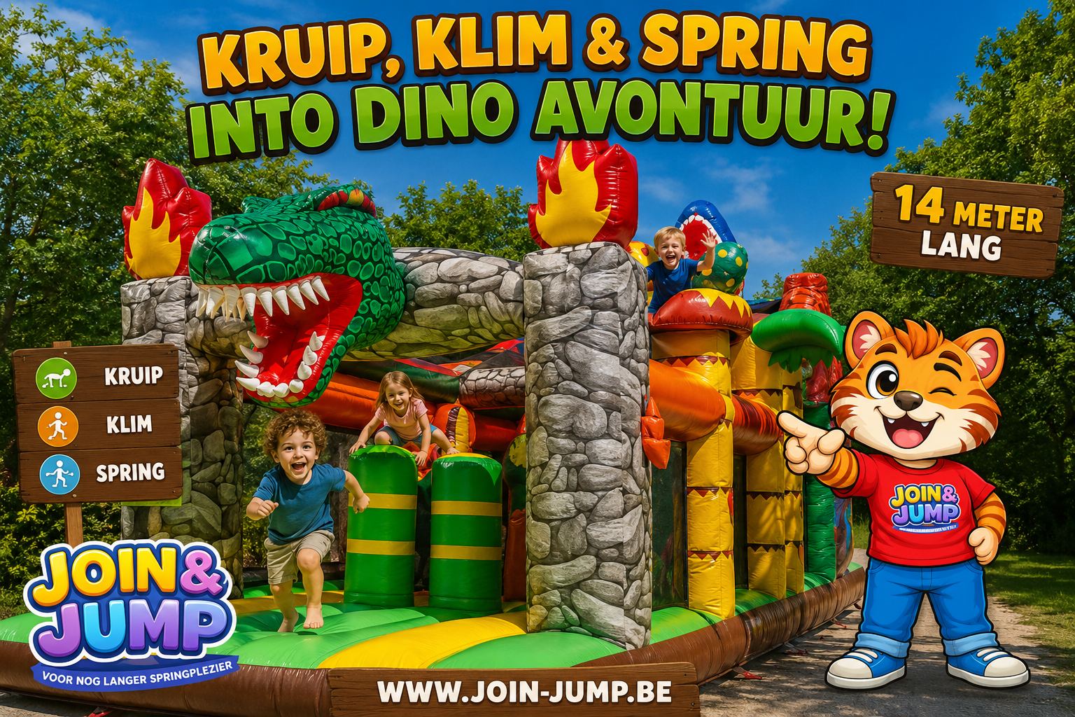 Springkasteel Dino land