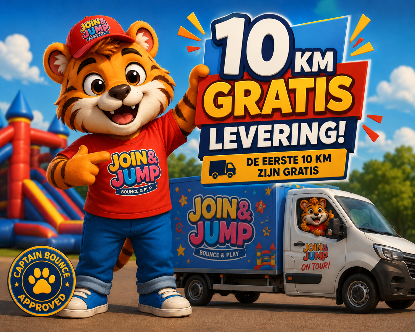 De eerste 10 km gratis leveren