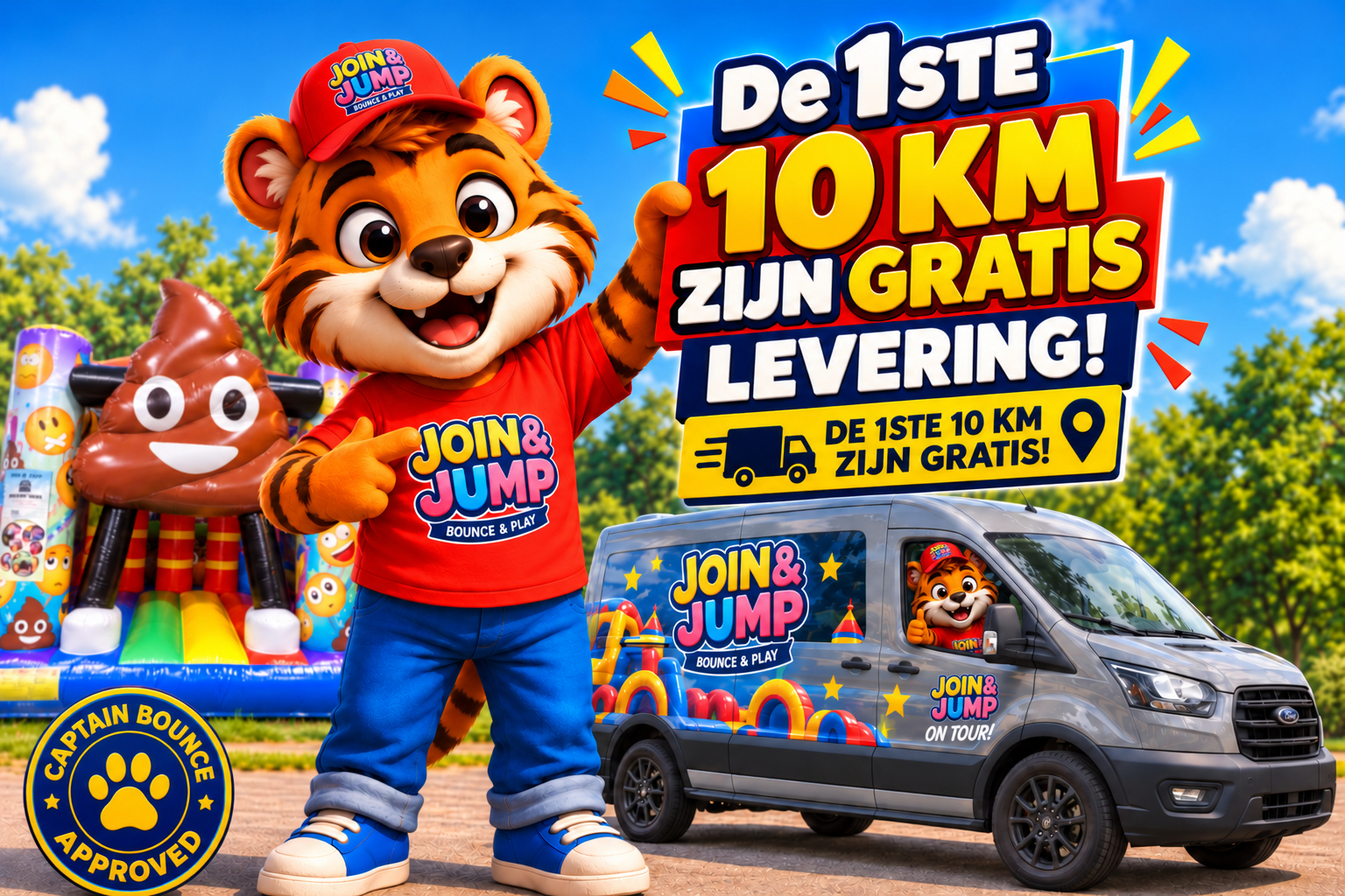 De eerste 10 km gratis leveren